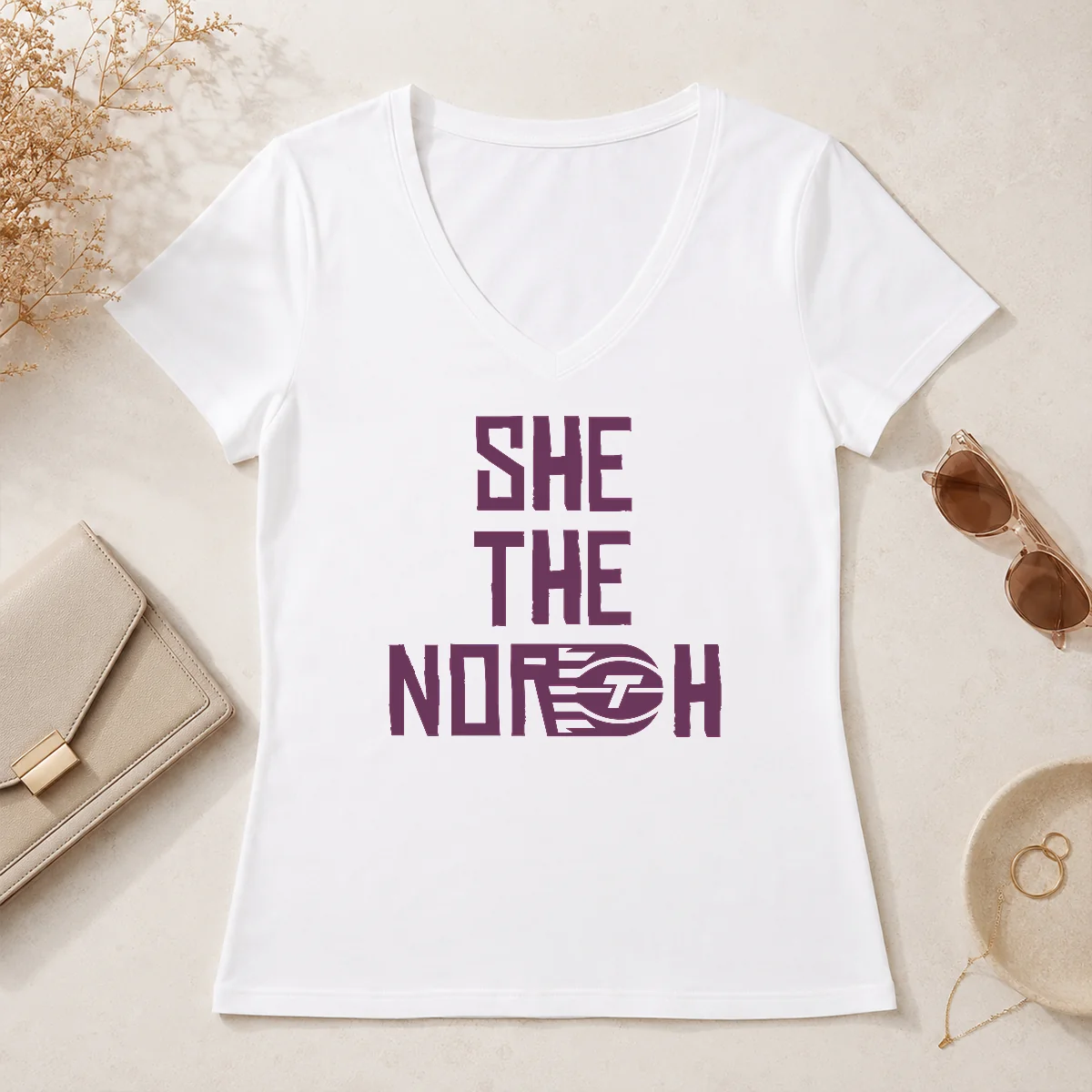 Official Toronto Tempo She The North V-Neck Shirt Official Toronto Tempo She The North V-Neck Shirt