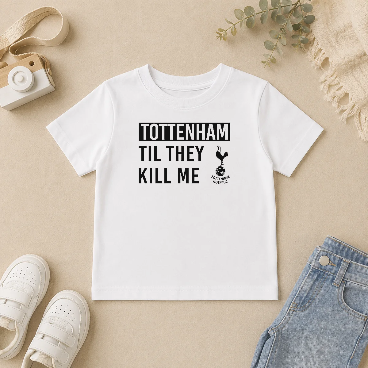 Official Tottenham Til They Kill Me Kids T Shirt Official Tottenham Til They Kill Me Kids T-Shirt
