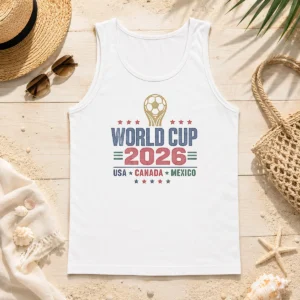 Official Vintage 2026 World Cup USA Canada Mexico Soccer Tank Top