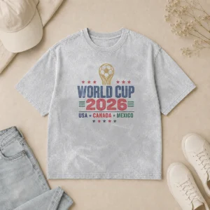 Official Vintage 2026 World Cup USA Canada Mexico Soccer Washed T-Shirt