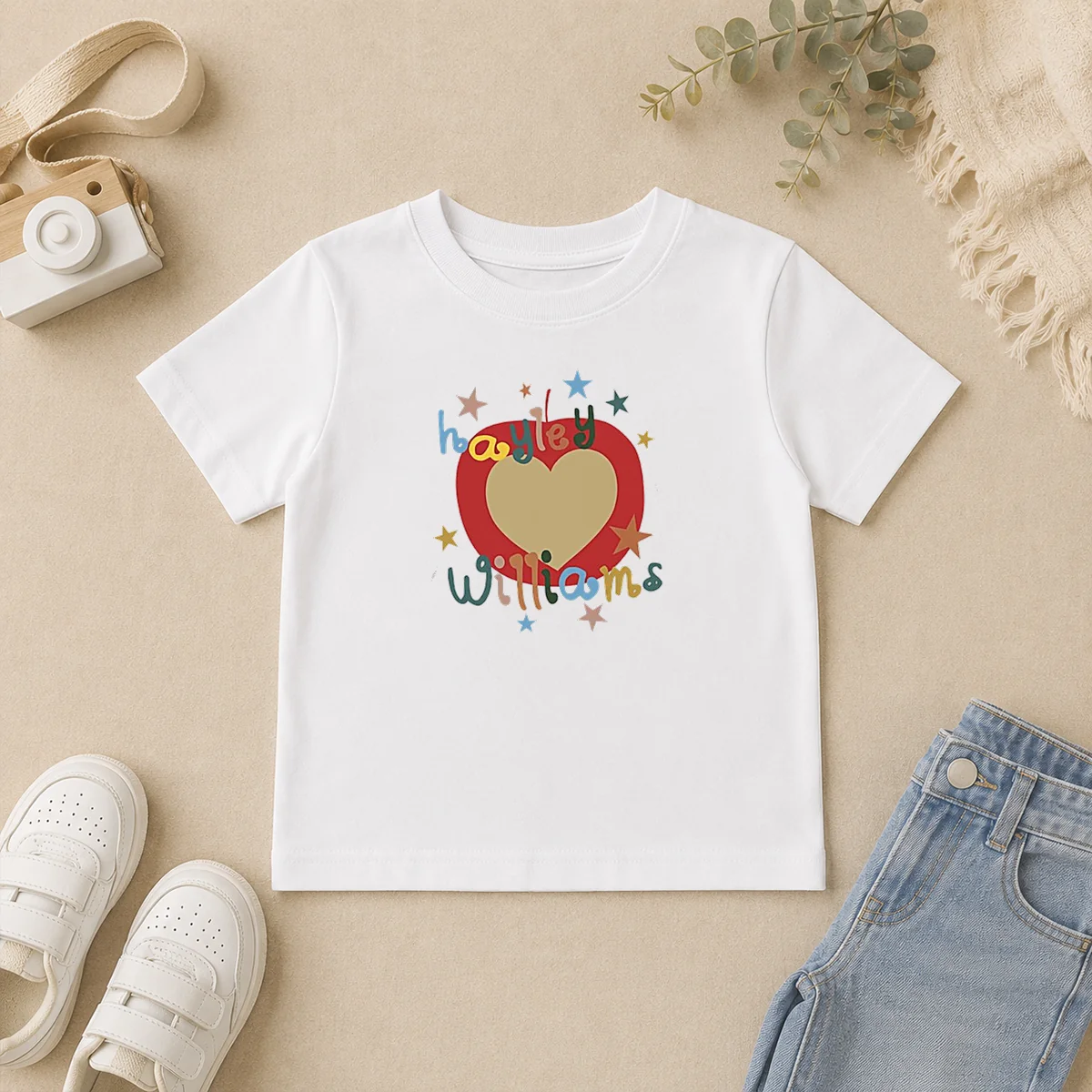 Official Williams Apple Heart Star Pop Kids T Shirt Official Williams Apple Heart Star Pop Kids T-Shirt