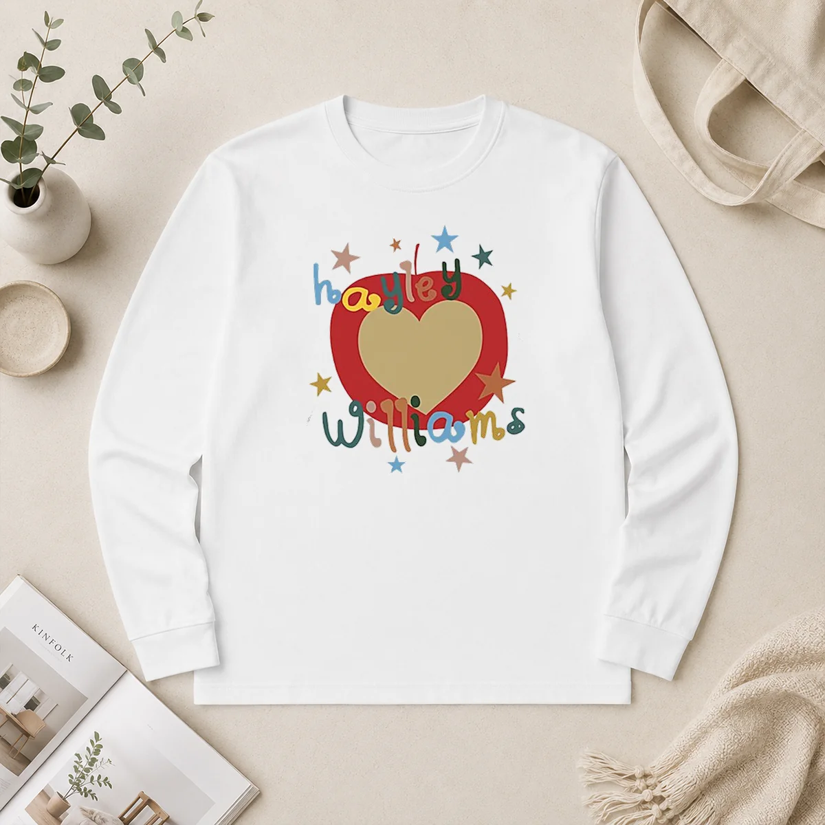 Official Williams Apple Heart Star Pop Long Sleeve Shirt Official Williams Apple Heart Star Pop Long Sleeve Shirt