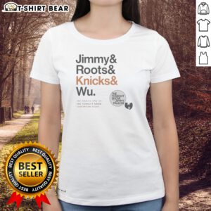 Original Jimmy And Roots And Knicks And Wu New York Knicks Ladies Shirt