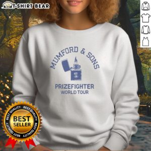 Original Mumford And Sons Prizefighter World Tour Sweatshirt featuring a vintage concert graphic