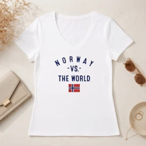 Original Norway Vs The World National Pride Flag FIFA World Cup 2026 V-Neck Shirt