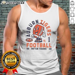 Original Payton Thorne Auburn Tigers Football No 1 Tank top featuring vibrant team colors and design.