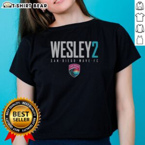 Original San Diego Wave FC Wesley 2 Ladies Shirt featuring vibrant team colors and logo.