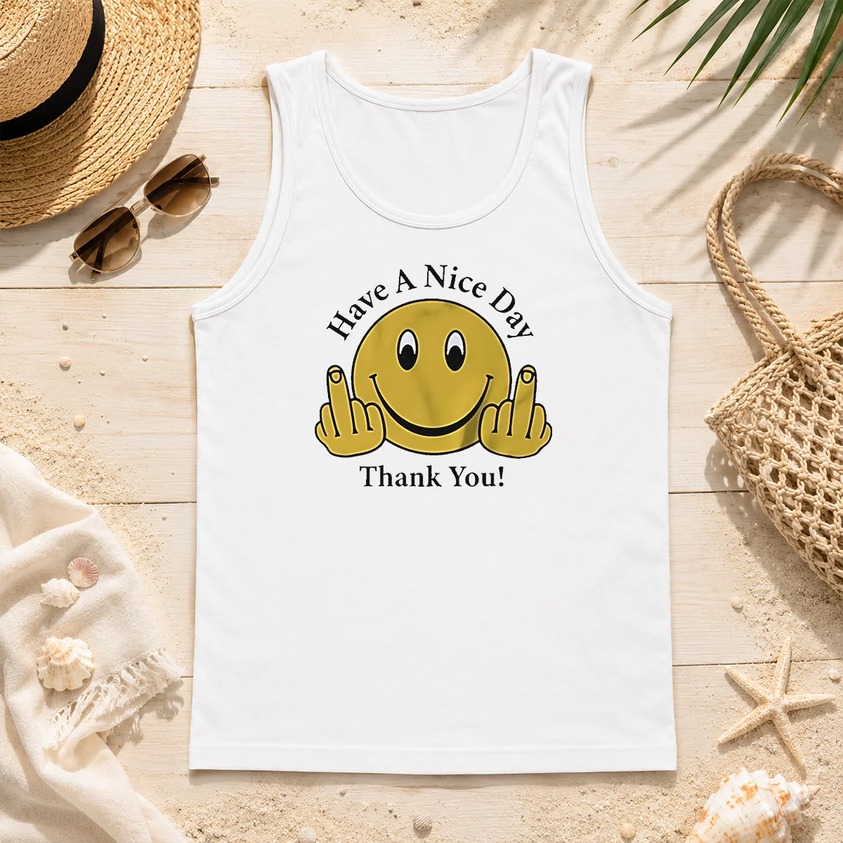 Original Smiley Face Have A Nice Day Thank You Tank Top Original Smiley Face Have A Nice Day Thank You Tank Top