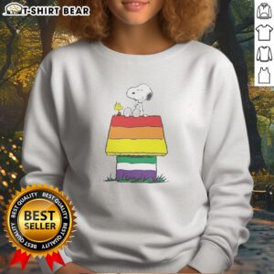 Original Snoopy Peanuts Happy Pride Month Sweatshirt featuring a vibrant design celebrating Pride.