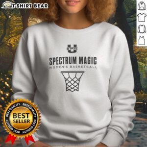 Original Utah State Aggies Spectrum Magic Women's Basketball Sweatshirt displayed on a neutral background