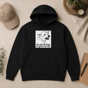 Original We Are All Dogs In Gods Hot Car Hoodie