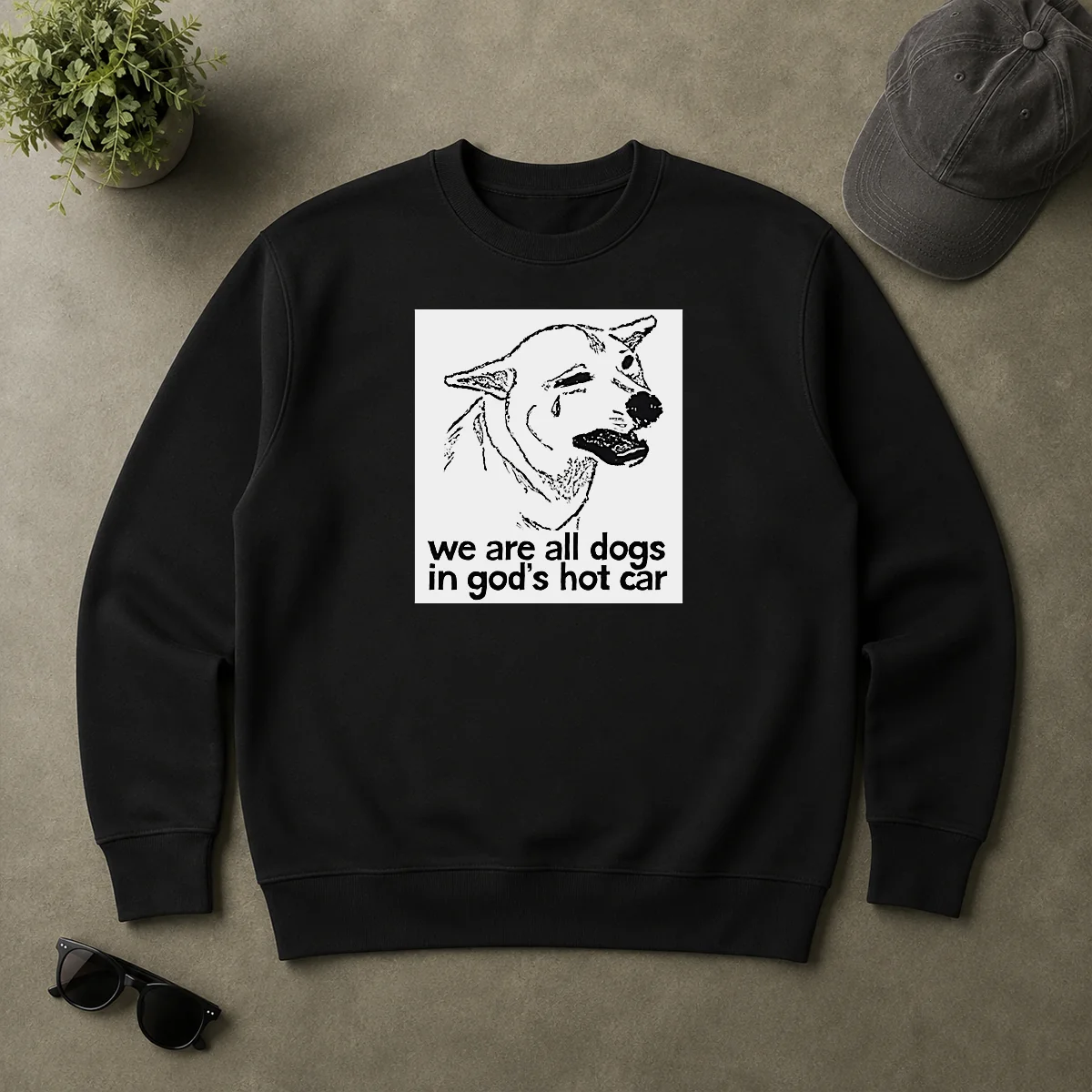 Original We Are All Dogs In Gods Hot Car Sweater Original We Are All Dogs In Gods Hot Car Sweater