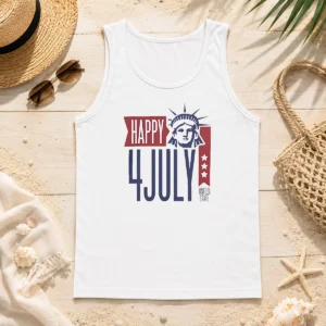 Premium Happy 4 July Statue Of Liberty United State Tank Top