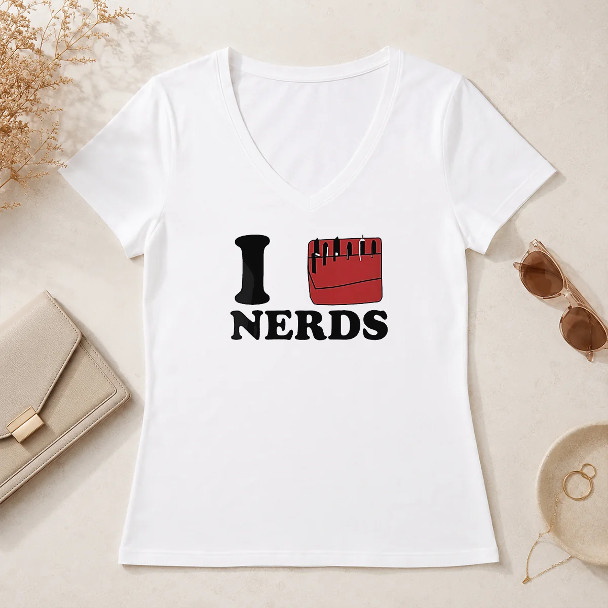 Premium I Love Nerds Pocket Protector V-Neck Shirt Premium I Love Nerds Pocket Protector V-Neck Shirt