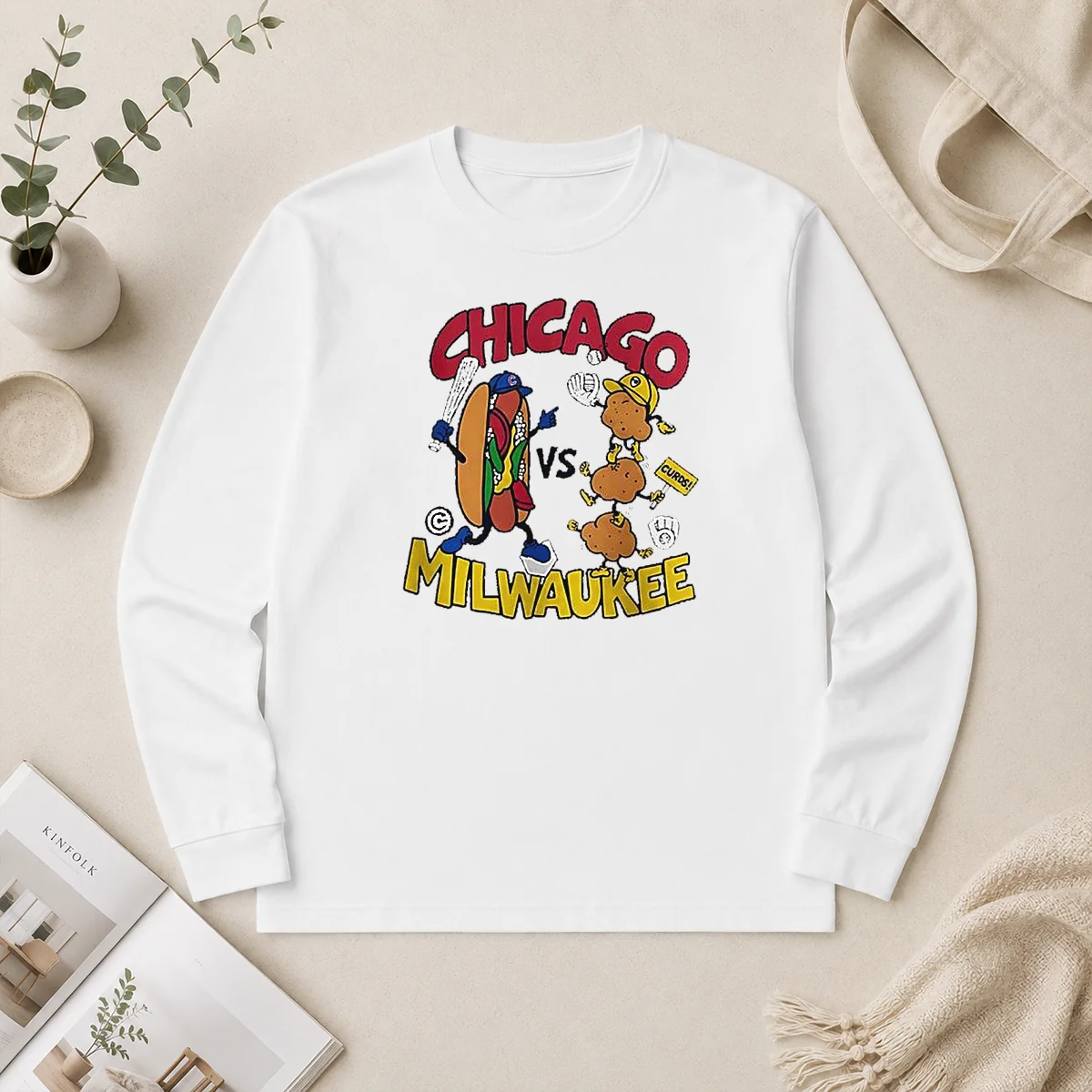 Pretty Chicago Cubs Vs Milwaukee Brewers Baseball Hot Dog Cheese Curds Long Sleeve Shirt Pretty Chicago Cubs Vs Milwaukee Brewers Baseball Hot Dog Cheese Curds Long Sleeve Shirt