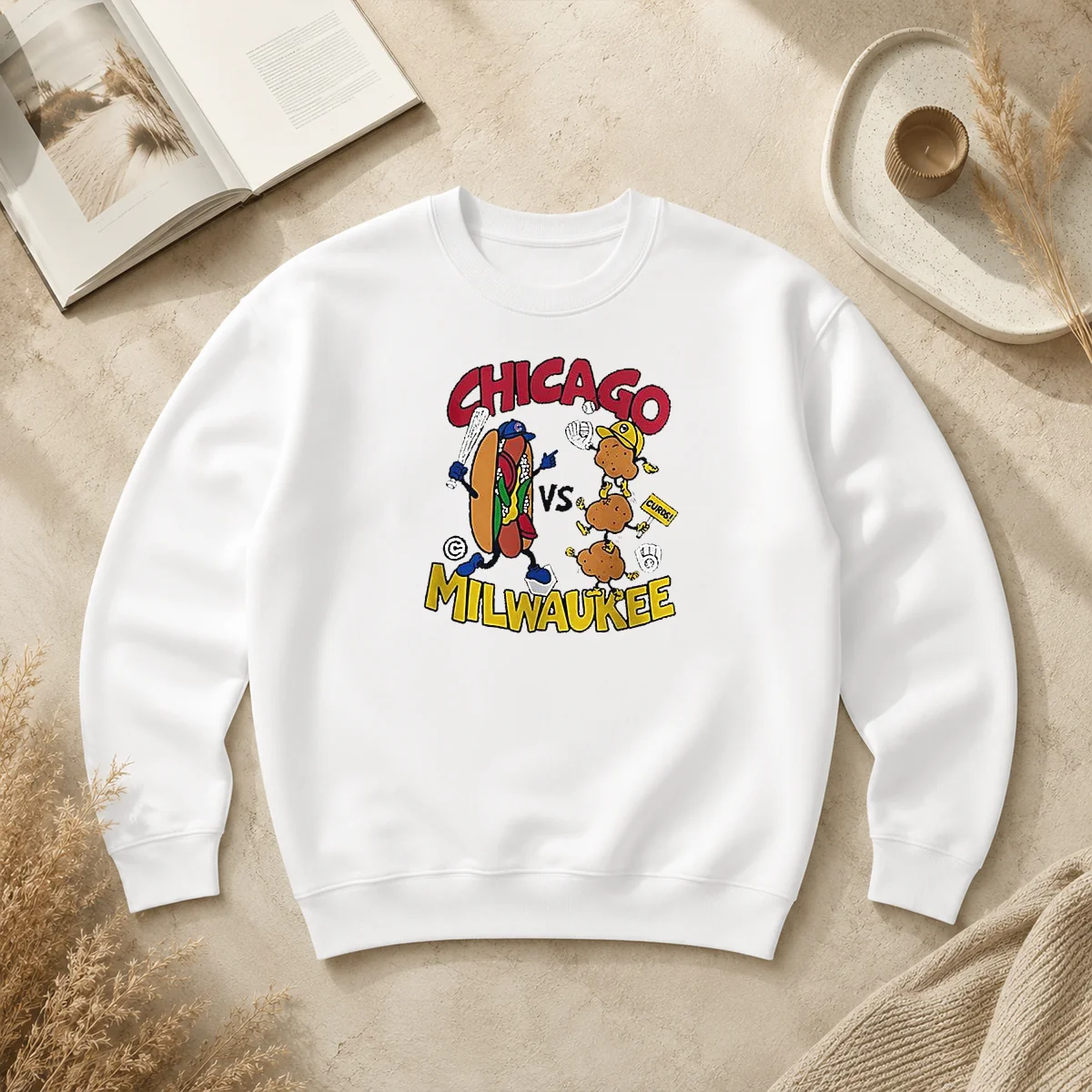 Pretty Chicago Cubs Vs Milwaukee Brewers Baseball Hot Dog Cheese Curds Sweater Pretty Chicago Cubs Vs Milwaukee Brewers Baseball Hot Dog Cheese Curds Sweater