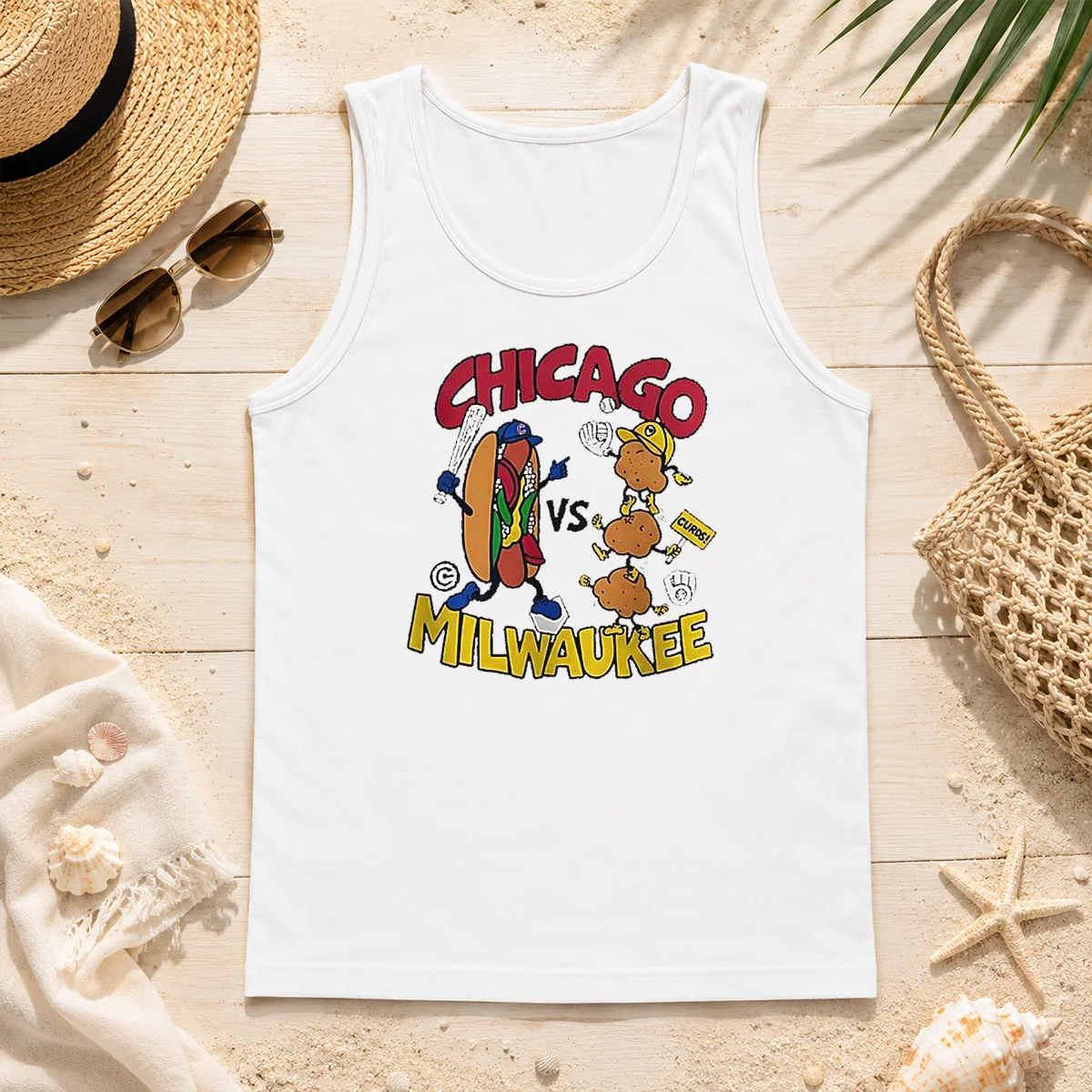 Pretty Chicago Cubs Vs Milwaukee Brewers Baseball Hot Dog Cheese Curds Tank Top Pretty Chicago Cubs Vs Milwaukee Brewers Baseball Hot Dog Cheese Curds Tank Top