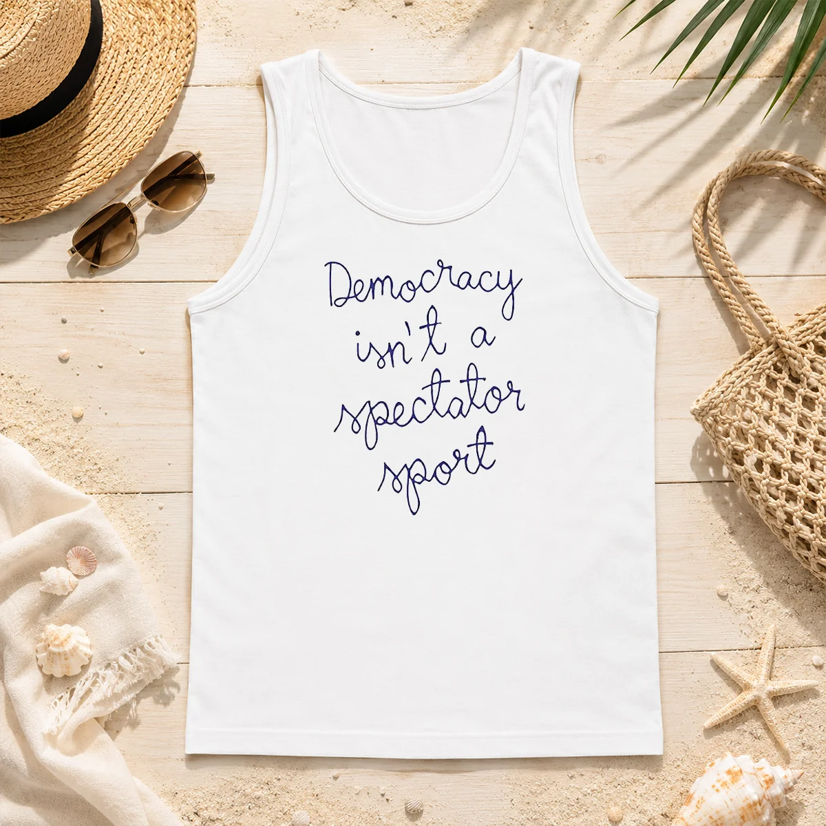 Pretty Democracy Is Not A Spectator Sport Nicole Wallace Tank Top Pretty Democracy Is Not A Spectator Sport Nicole Wallace Tank Top