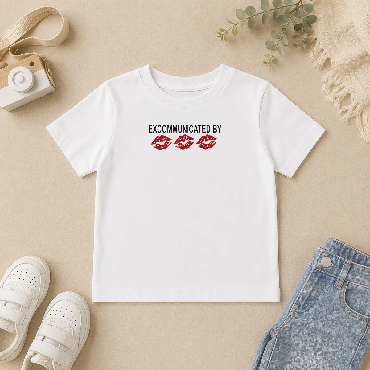 Pretty Excommunicated By Lips Kids T Shirt Pretty Excommunicated By Lips Kids T-Shirt