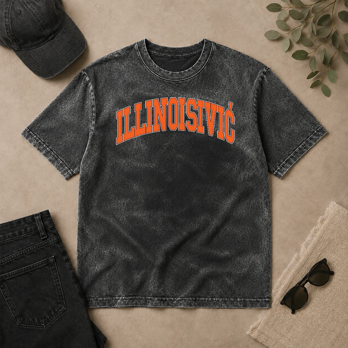 Pretty Illinoisivic Il Balkan Ball Washed T Shirt Pretty Illinoisivic Il Balkan Ball Washed T-Shirt