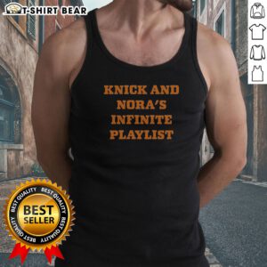 Pretty Knick And Nora'S Infinite Playlist Tank Top in white, sleeveless casual wear with graphic print