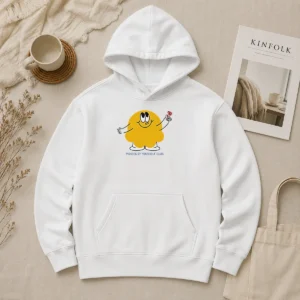 Pretty Movies By Yourself Club Yellow Blob Character Holding A Red Candy Art Hoodie