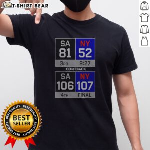 Pretty New York Knick Comeback Shirt with bold graphic print on a comfortable casual tee
