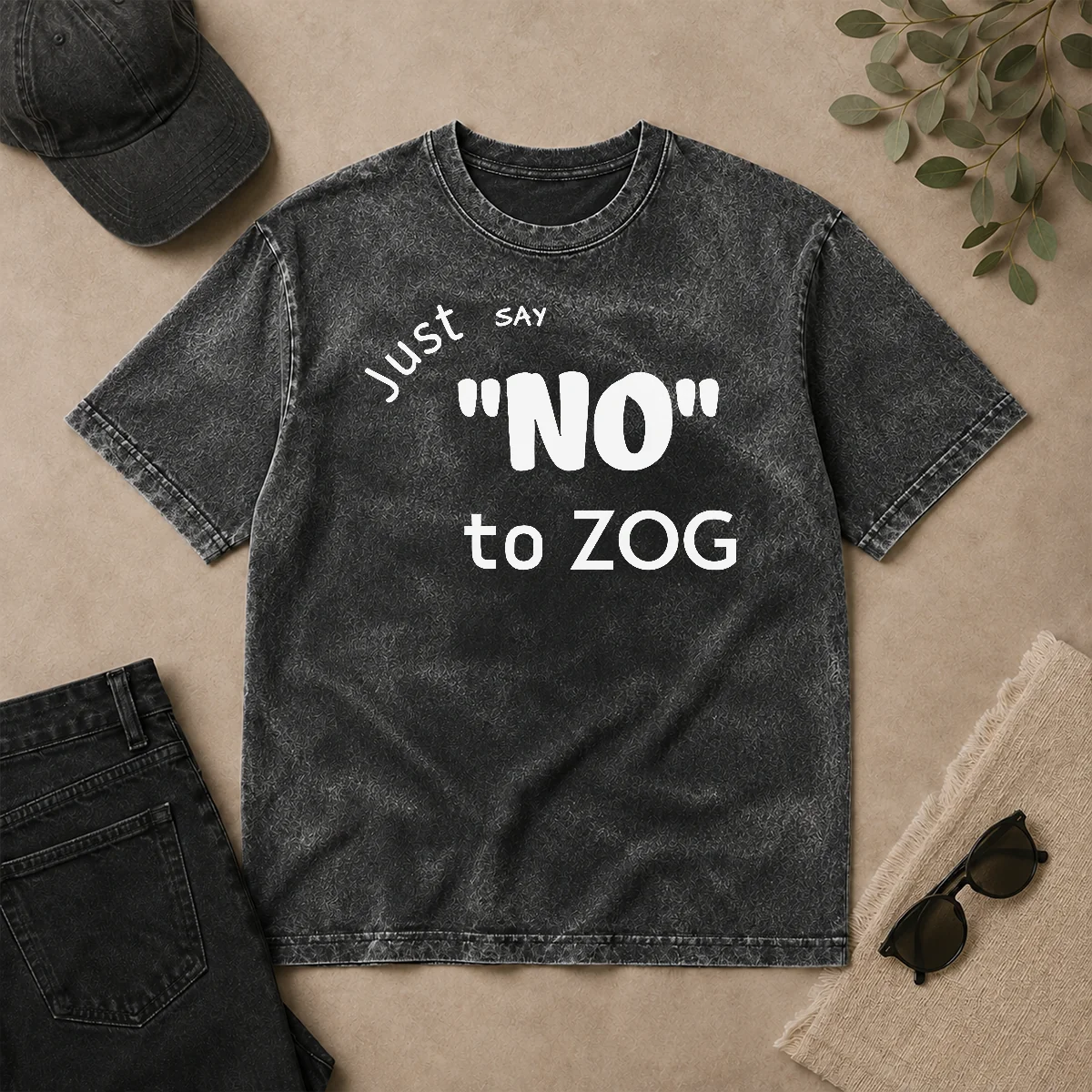 Pretty Randy Weaver Just Say No To Zog Washed T Shirt Pretty Randy Weaver Just Say No To Zog Washed T-Shirt