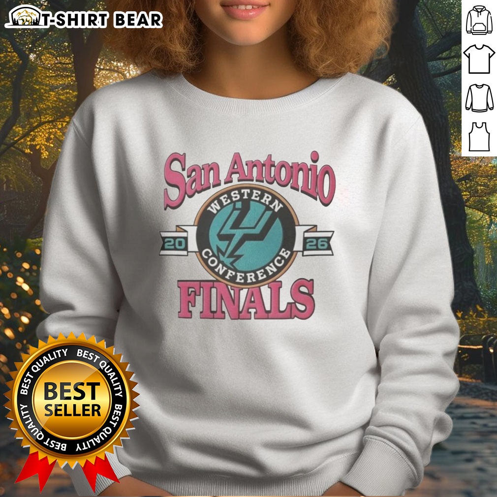 Pretty San Antonio Spurs Western Conference Finals 2026 NBA Graphic Hoodie Shirt on Sweatshirt Pretty San Antonio Spurs Western Conference Finals 2026 NBA Graphic Hoodie Shirt shown as a sweatshirt preview