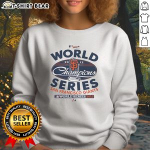 Pretty San Francisco Giants 2012 World Champions Series MLB Majestic Baseball Fan Sweatshirt displayed in a vibrant setting