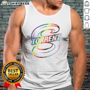 Pretty Seattle Torrent Pride Logo LGBT Tank Top featuring vibrant colors and a unique design