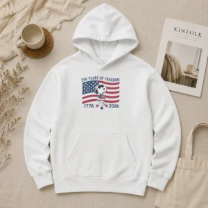 Pretty Snoopy Wearing Sunglasses 250 Years Of Freedom 1776 2026 Hoodie