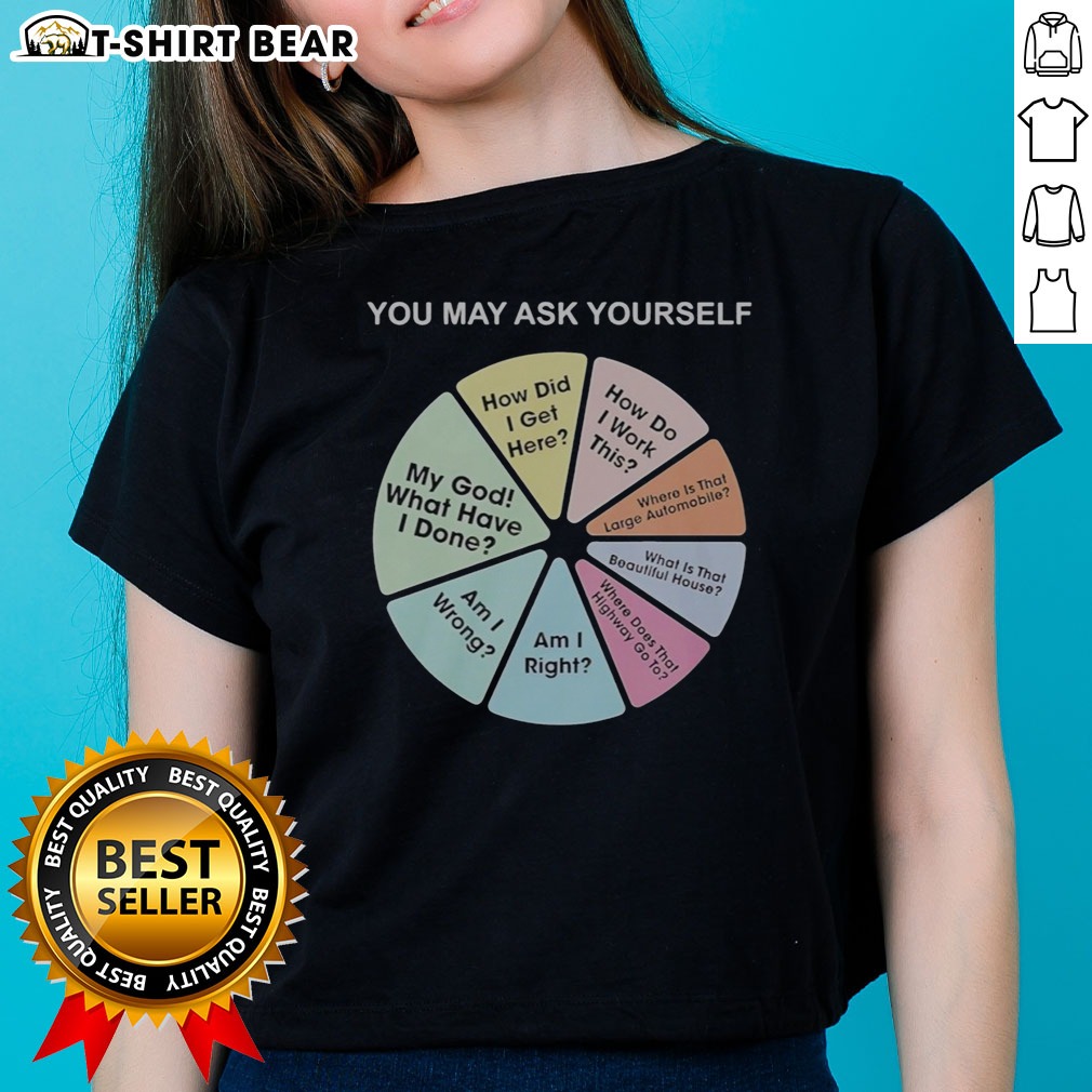 Pretty Talking Heads You May Ask Yourself How Did I Get Here What Have I Done Shirt on Ladies Shirt Pretty Talking Heads You May Ask Yourself How Did I Get Here What Have I Done Shirt shown as a ladies shirt preview
