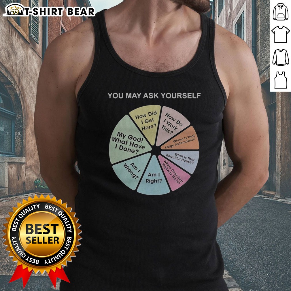 Pretty Talking Heads You May Ask Yourself How Did I Get Here What Have I Done Shirt on Tank Top Pretty Talking Heads You May Ask Yourself How Did I Get Here What Have I Done Shirt shown as a tank top preview