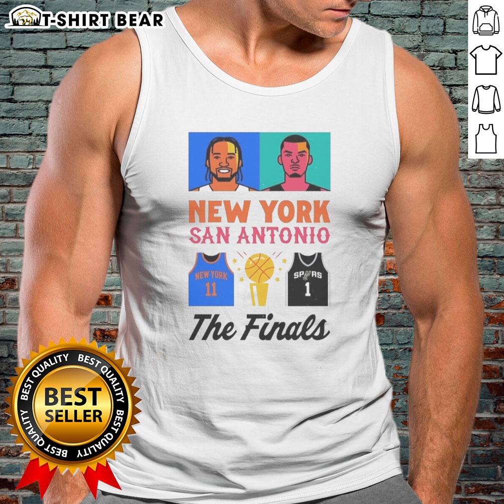 Pretty The Finals Jalen Brunson New York Knicks Victor Wembanyama San Antonio Spurs Hoodie Shirt on Tank Top Pretty The Finals Jalen Brunson New York Knicks Victor Wembanyama San Antonio Spurs Hoodie Shirt shown as a tank top preview