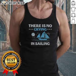 Pretty There Is No Crying In Sailing Tank Top in a vibrant blue color, perfect for summer outings.