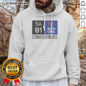 Pretty Top SA 81 NY 52 Third Quarter Scoreboard San Antonio Spurs Vs New York Knicks Hoodie