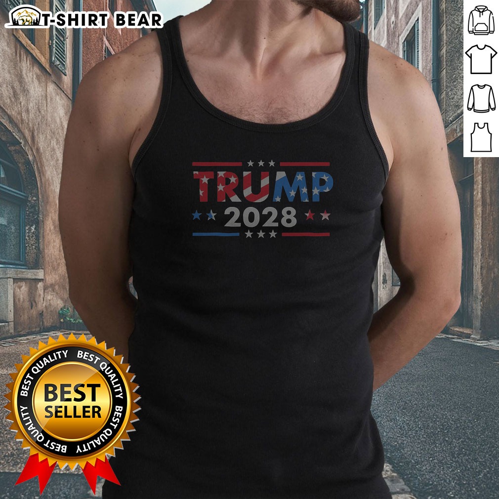 Pretty Trump 2028 Bold Patriotic Flag Stars Stripes Political Fan Art Tank Top Pretty Trump 2028 Bold Patriotic Flag Stars Stripes Political Fan Art Tank Top