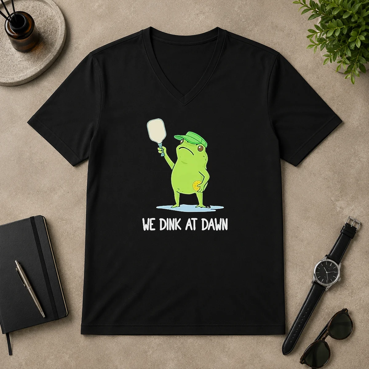 Pretty We Dink At Dawn Pickle V-Neck Shirt Pretty We Dink At Dawn Pickle V-Neck Shirt