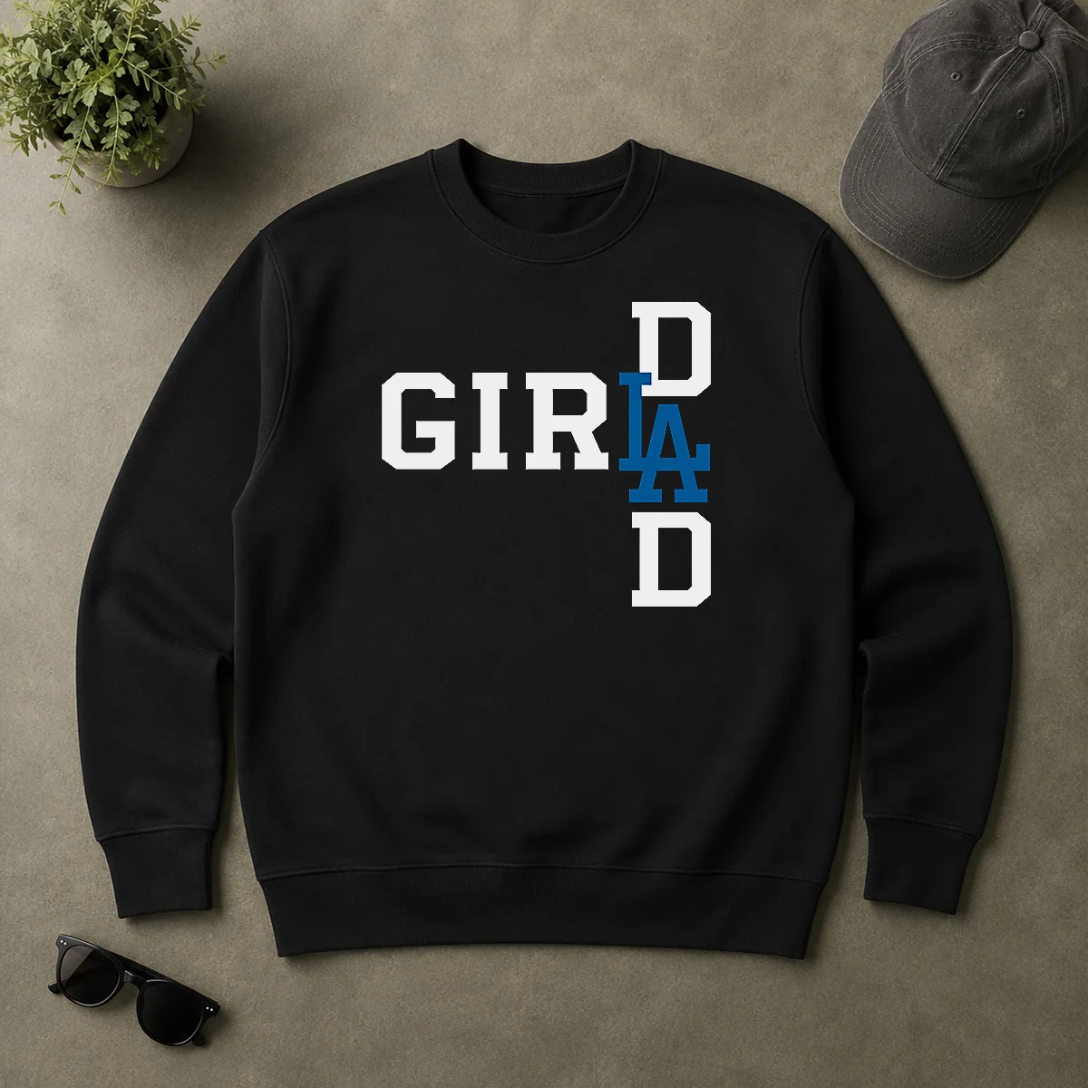 Top Los Angeles Dodgers LA Girl Dad Sweater Top Los Angeles Dodgers LA Girl Dad Sweater