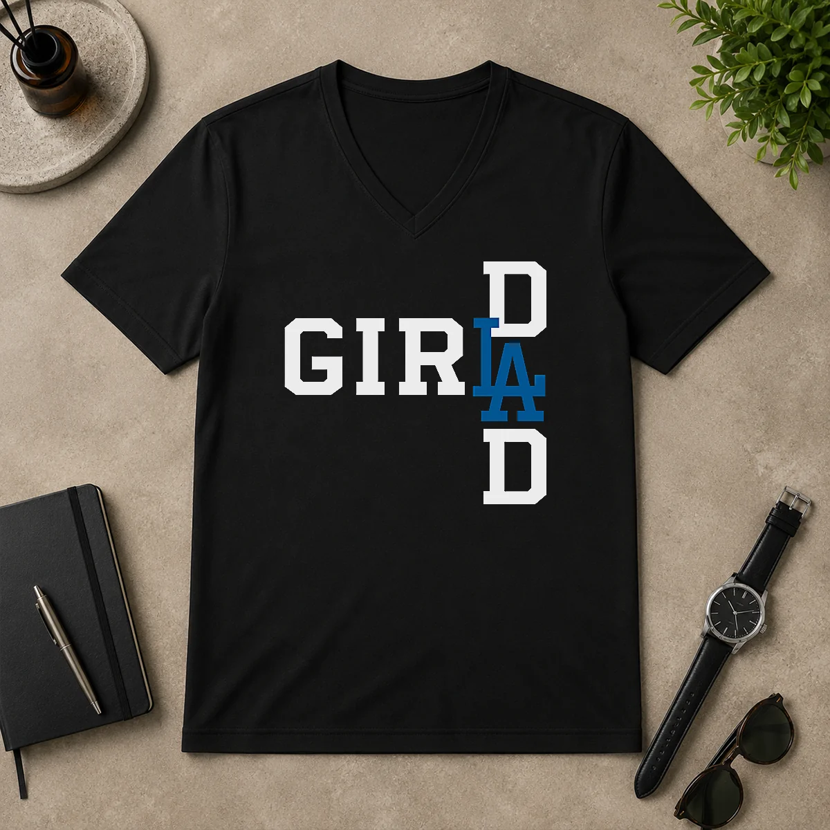 Top Los Angeles Dodgers LA Girl V-Neck Shirt Top Los Angeles Dodgers LA Girl V-Neck Shirt