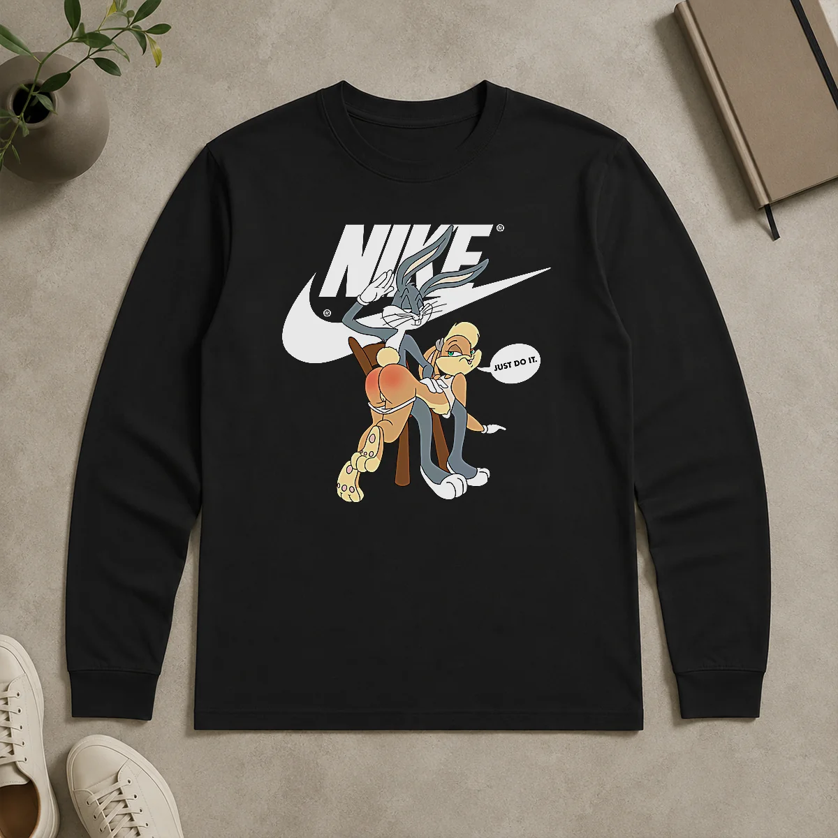 Top Nike Bugs Bunny Spanking Lola Long Sleeve Shirt Top Nike Bugs Bunny Spanking Lola Long Sleeve Shirt