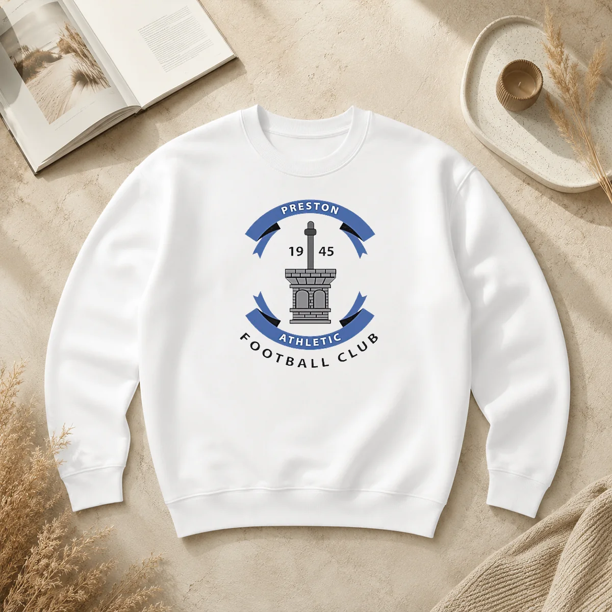 Top Preston Athletic Football Club 1945 Soccer Sweater Top Preston Athletic Football Club 1945 Soccer Sweater