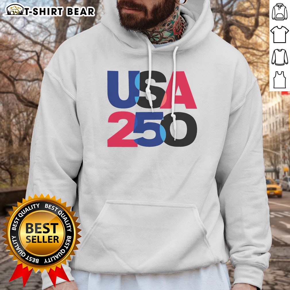 Top USA 250 Overlay Hoodie Shirt on Hoodie Top USA 250 Overlay Hoodie Shirt shown as a hoodie preview