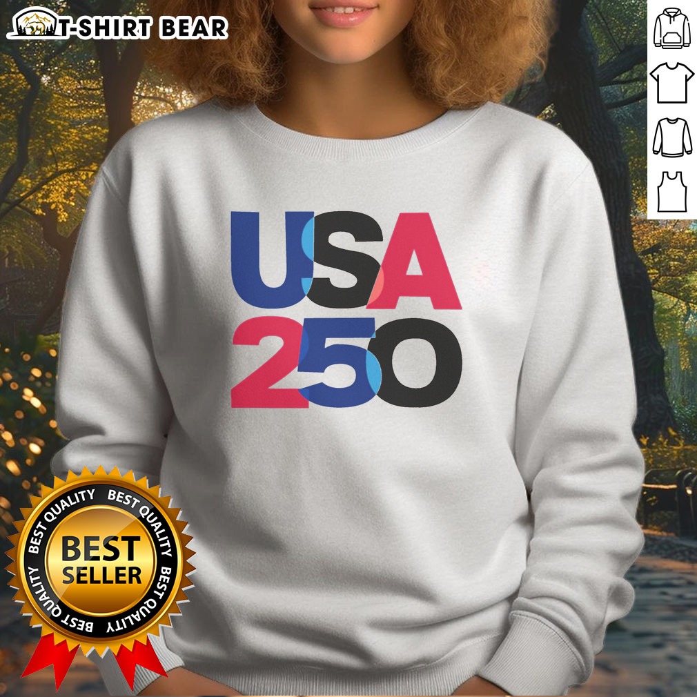 Top USA 250 Overlay Hoodie Shirt on Sweatshirt Top USA 250 Overlay Hoodie Shirt shown as a sweatshirt preview