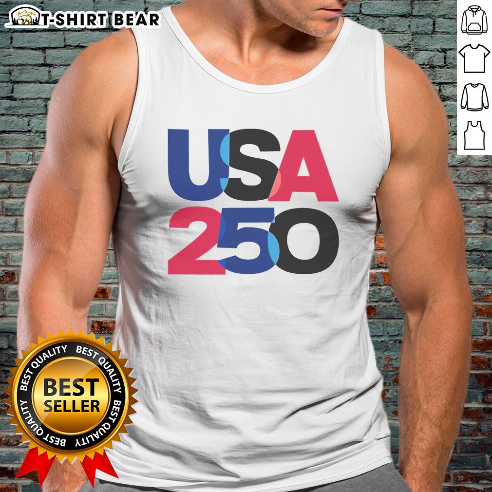Top USA 250 Overlay Hoodie Shirt on Tank Top Top USA 250 Overlay Hoodie Shirt shown as a tank top preview