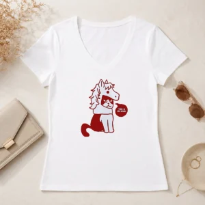 Awesome Cat Wearing Horse Mask This Is My Year V-Neck Shirt