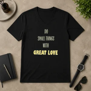 Awesome Do Small Things With Great Love V-Neck Shirt
