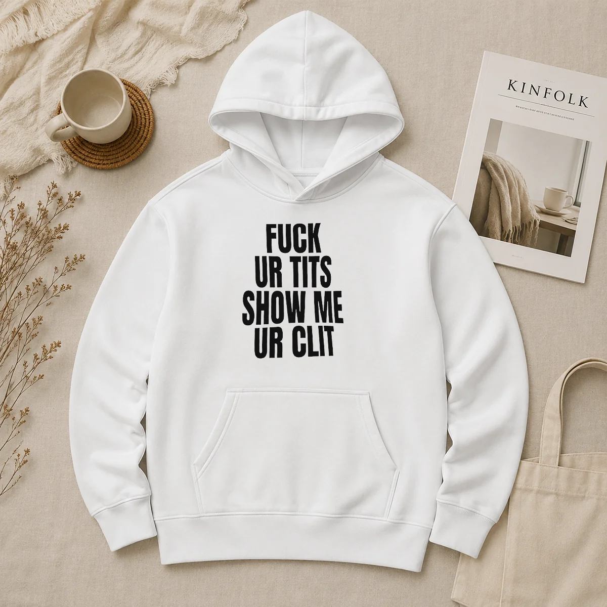 Awesome Fuck Ur Tits Show Me Ur Clit Humor Text Hoodie Awesome Fuck Ur Tits Show Me Ur Clit Humor Text Hoodie in black, front view with bold white humor text