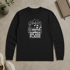 Awesome Good Summer Splash Plague Silhouette Long Sleeve Shirt